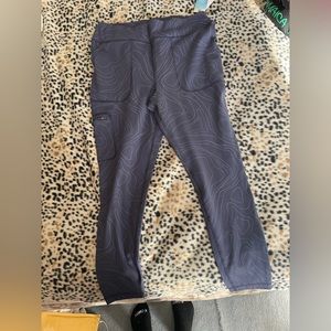 Ocean and coast, extra large, blue moisture, wicking, yoga pants, classic fit